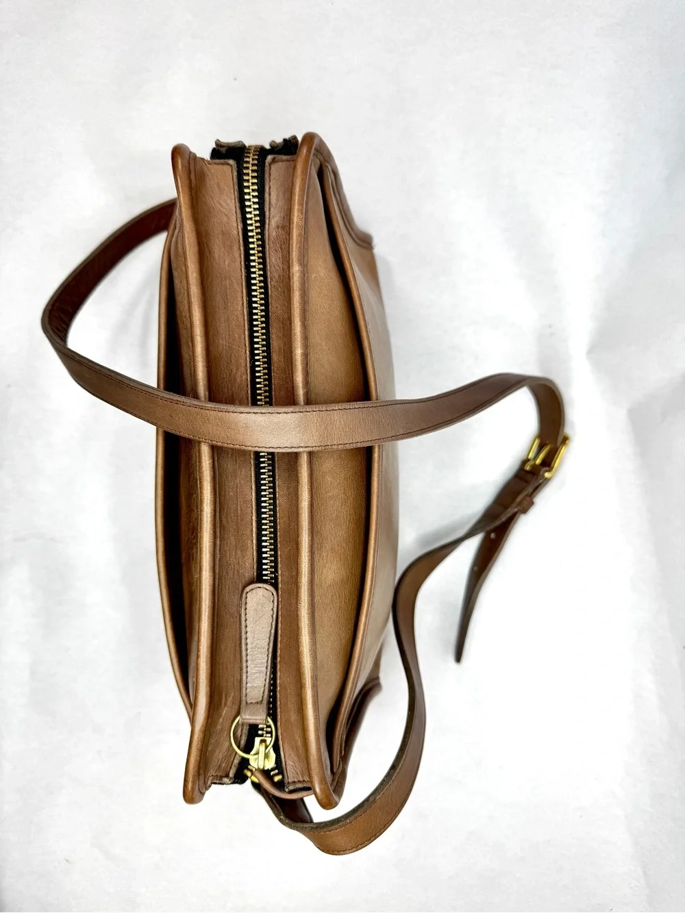 Coach Tan Leather Messenger Bag